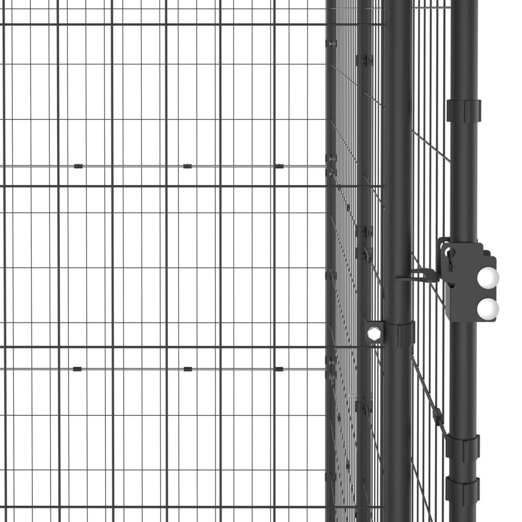 Kültéri acél kutyakennel tetővel 12,1 m² - Image 5