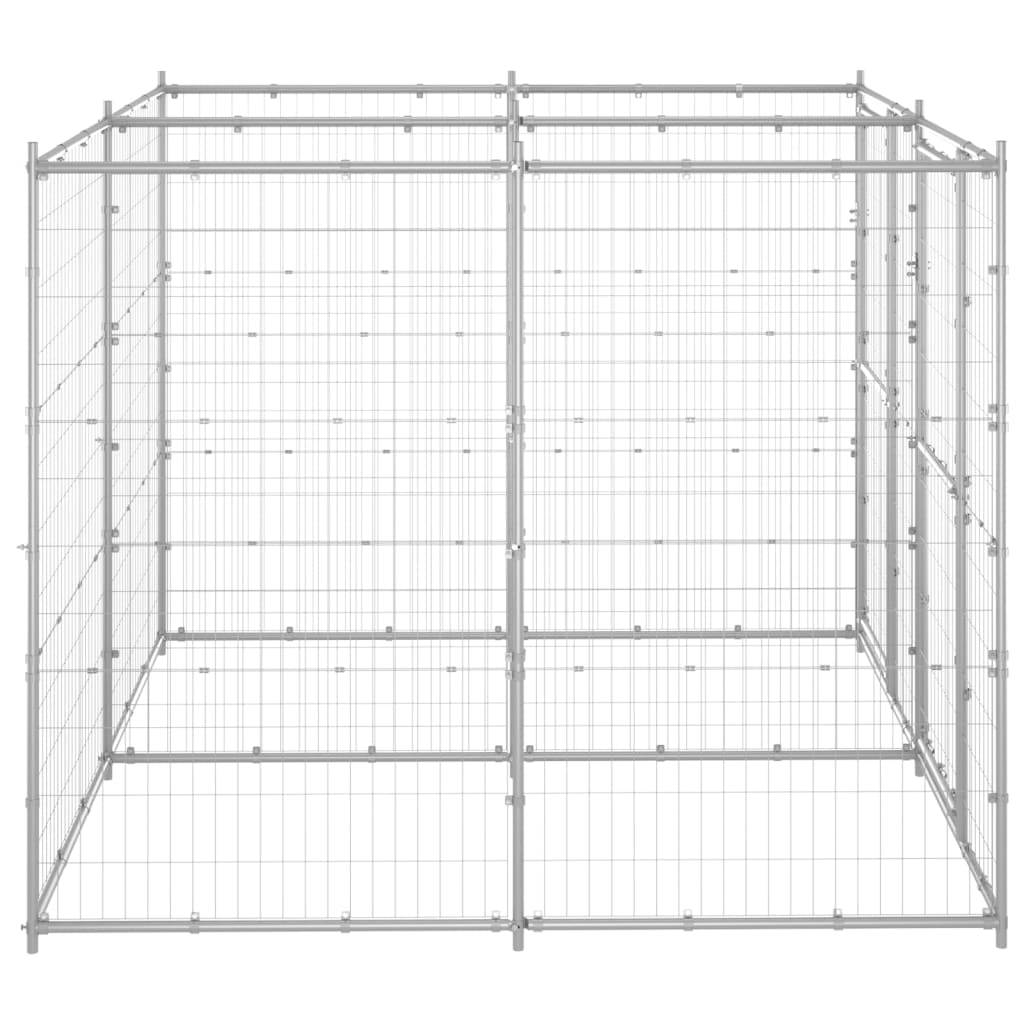 Kültéri horganyozott acél kutyakennel 4,84 m² - Image 4