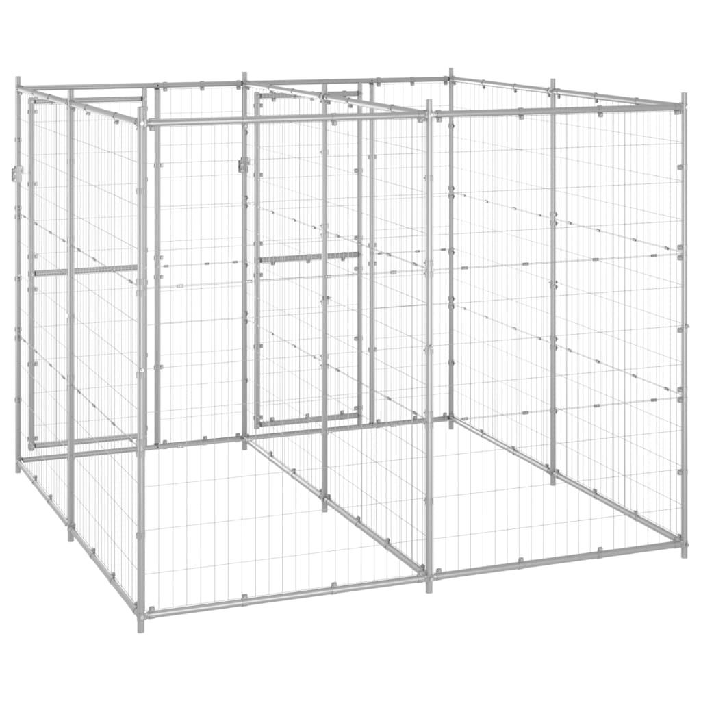 Kültéri horganyozott acél kutyakennel 4,84 m² - Image 3