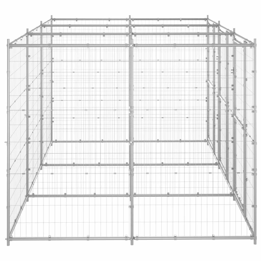 Kültéri horganyozott acél kutyakennel 7,26 m² - Image 4