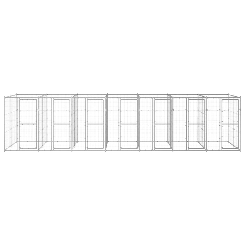 Kültéri horganyozott acél kutyakennel 16,94 m² - Image 2