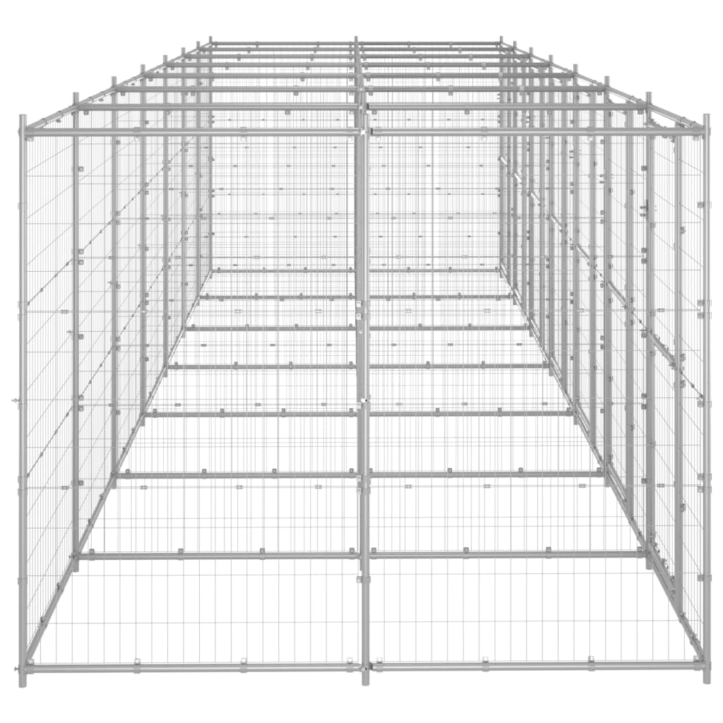 Kültéri horganyozott acél kutyakennel 16,94 m² - Image 4