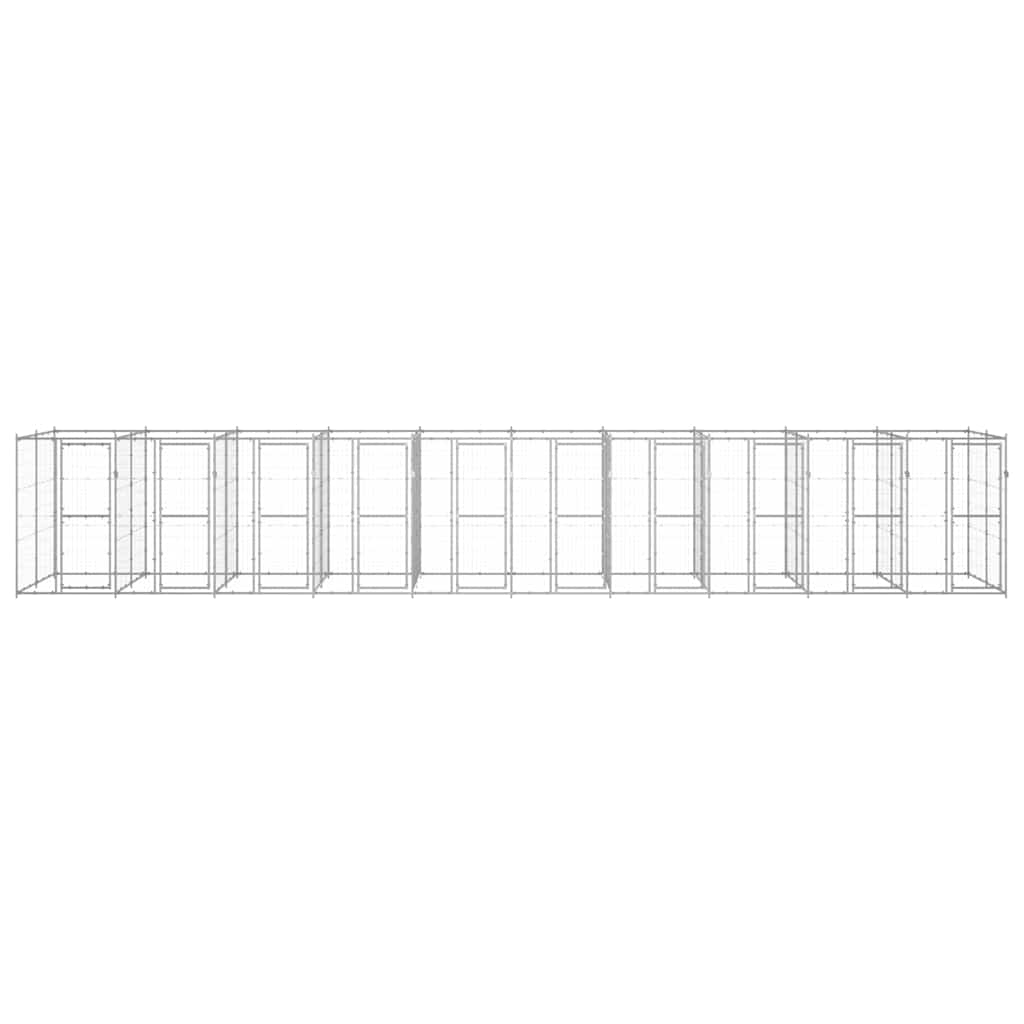 Kültéri horganyozott acél kutyakennel 24,2 m² - Image 2