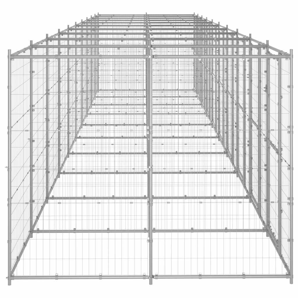Kültéri horganyozott acél kutyakennel 24,2 m² - Image 4