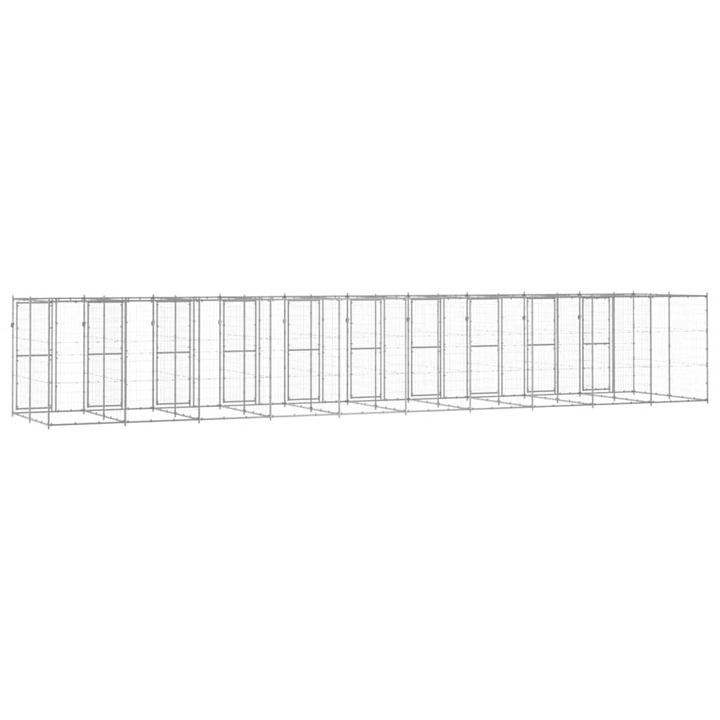 Kültéri horganyozott acél kutyakennel 24,2 m² - Image 3