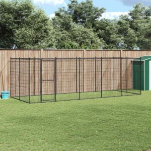 Kültéri acél kutyakennel 12,1 m²