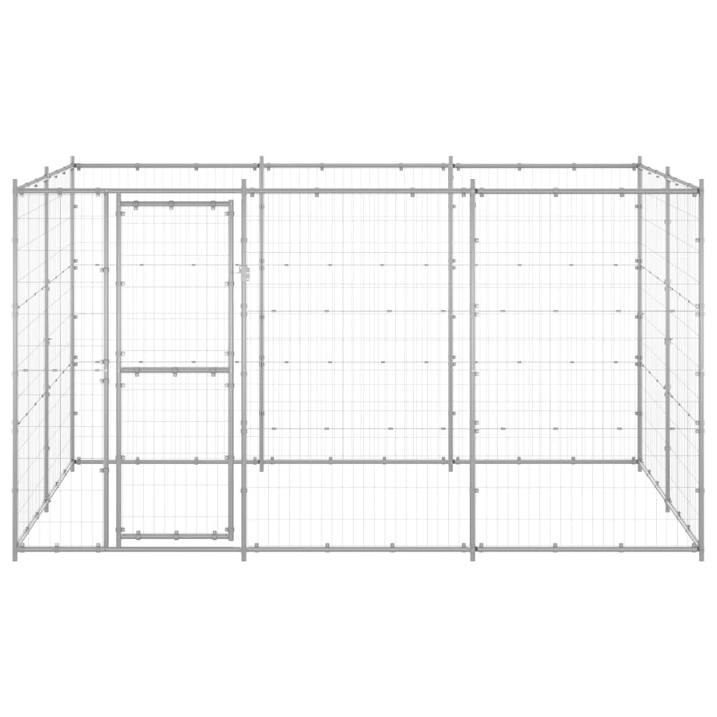 Kültéri horganyozott acél kutyakennel 7,26 m² - Image 2