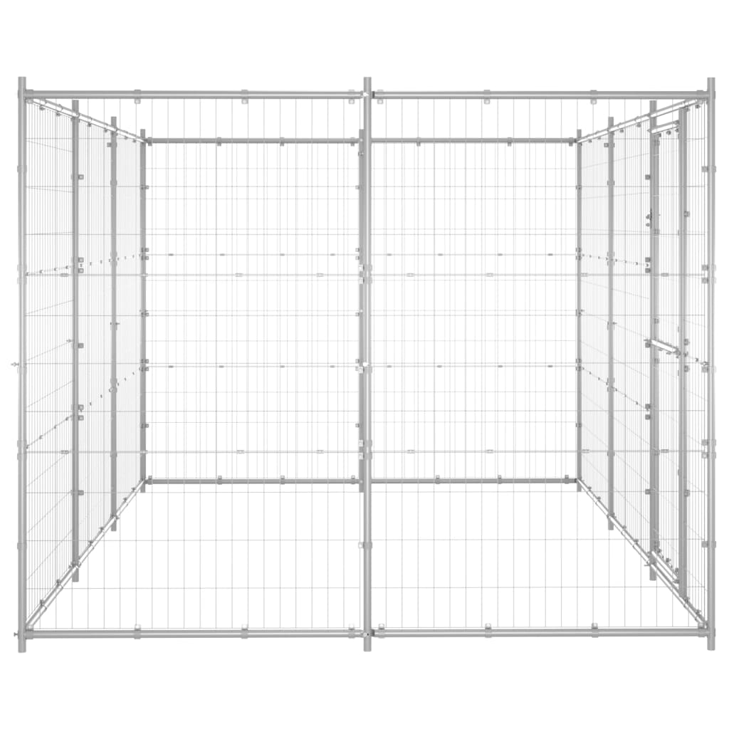 Kültéri horganyozott acél kutyakennel 7,26 m² - Image 4