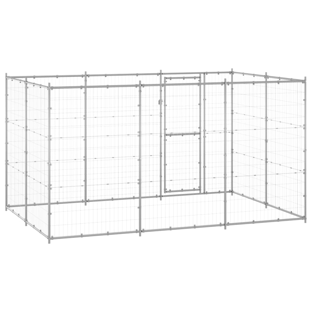 Kültéri horganyozott acél kutyakennel 7,26 m² - Image 3