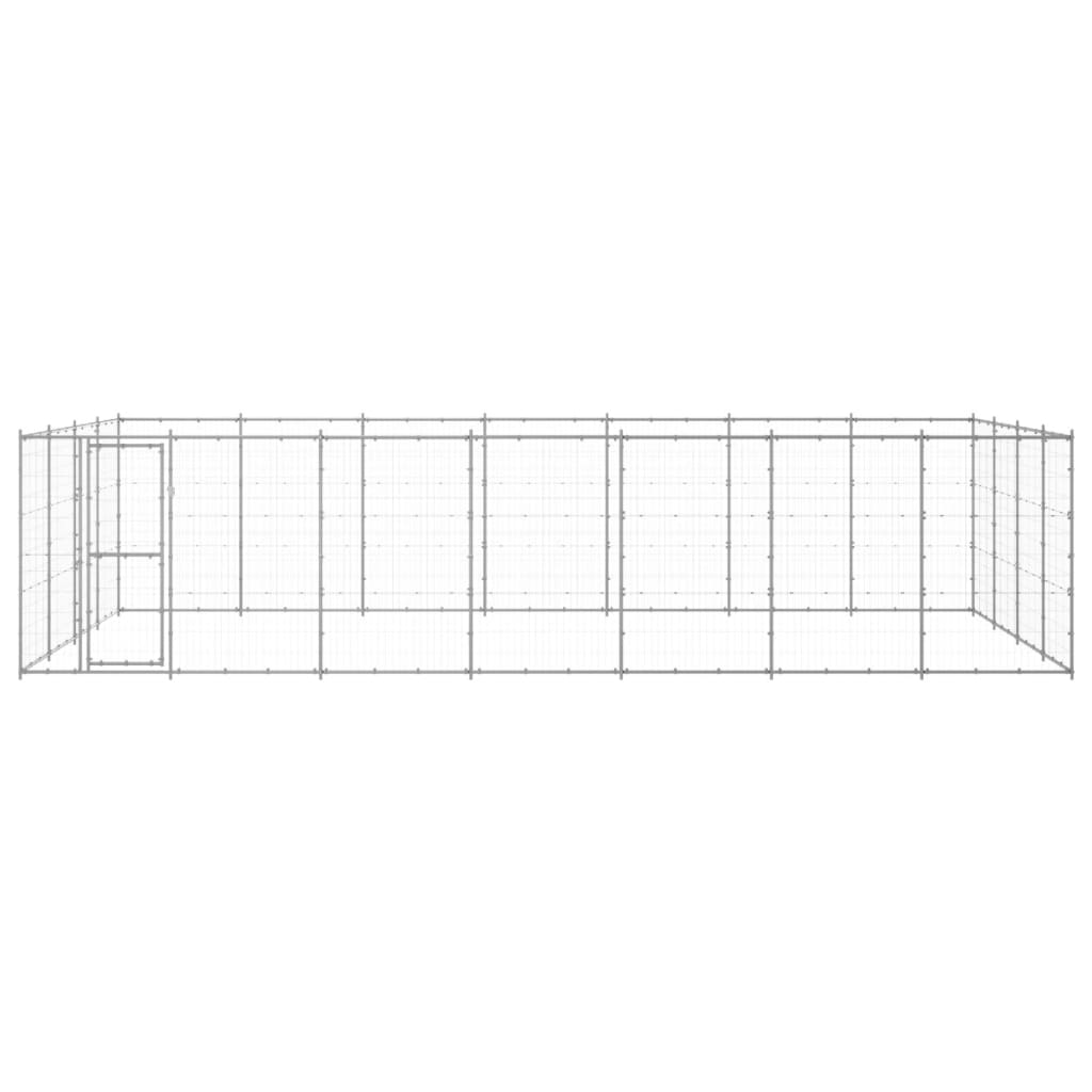 Kültéri horganyozott acél kutyakennel 33,88 m² - Image 2