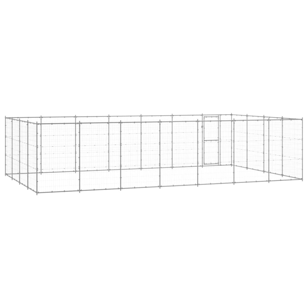 Kültéri horganyozott acél kutyakennel 33,88 m² - Image 3