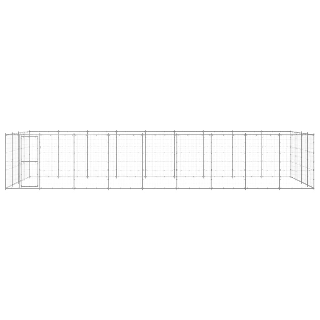 Kültéri horganyozott acél kutyakennel 43,56 m² - Image 2