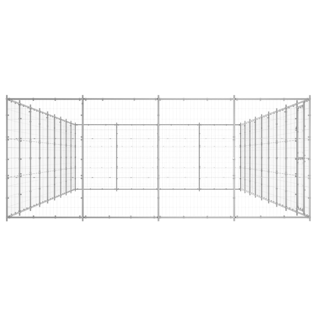 Kültéri horganyozott acél kutyakennel 43,56 m² - Image 4
