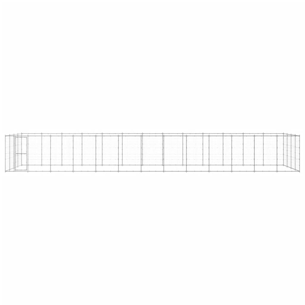 Kültéri horganyozott acél kutyakennel 53,24 m² - Image 2