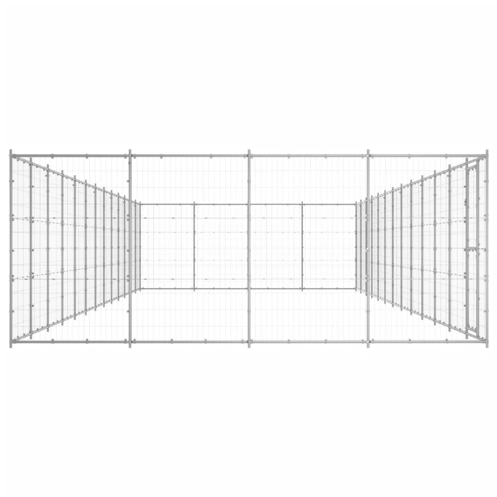 Kültéri horganyozott acél kutyakennel 53,24 m² - Image 4