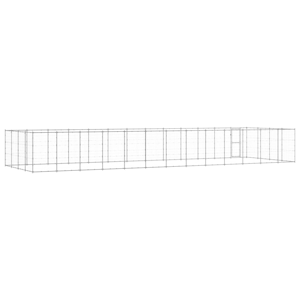 Kültéri horganyozott acél kutyakennel 53,24 m² - Image 3