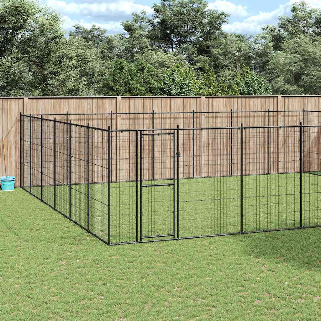 Kültéri acél kutyakennel 50,82 m²