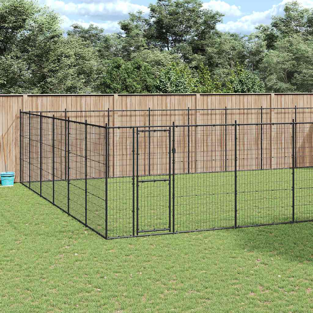 Kültéri acél kutyakennel 79,86 m²