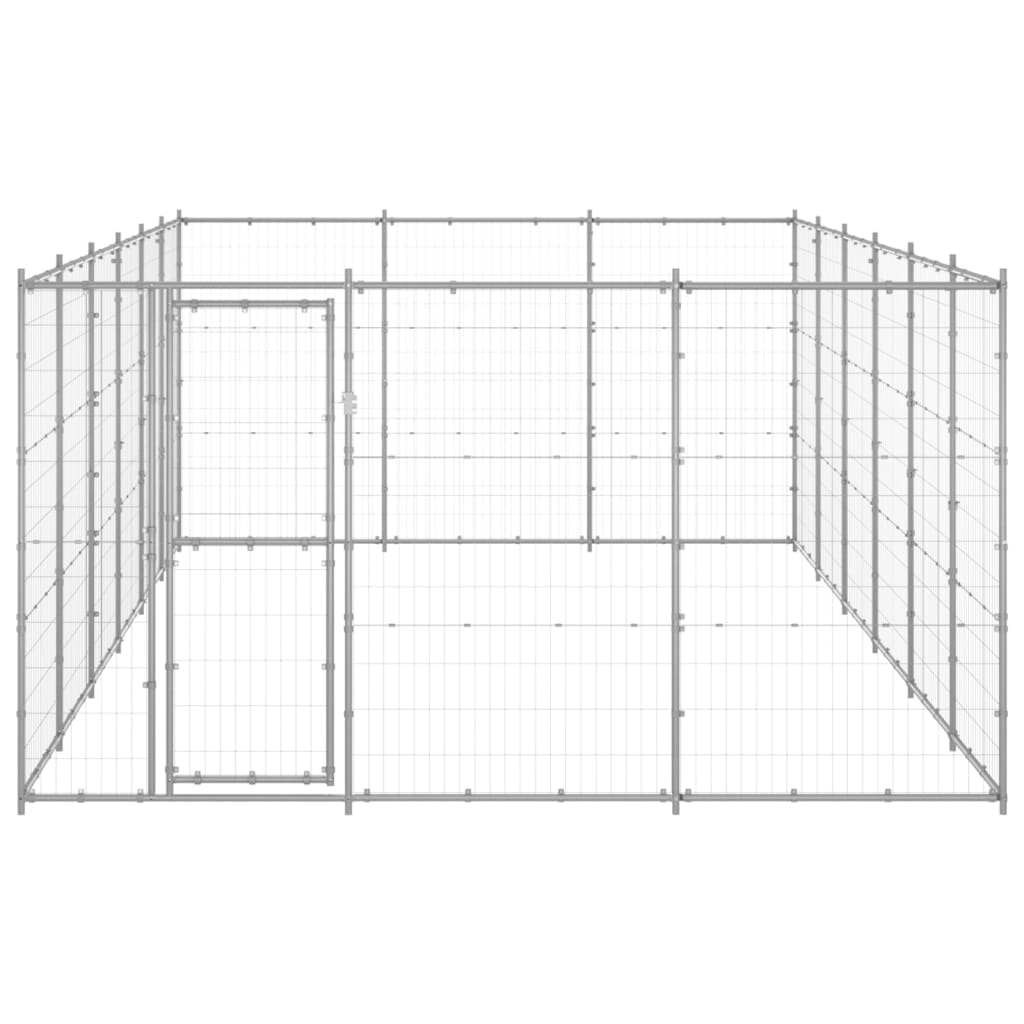 Kültéri horganyozott acél kutyakennel 21,78 m² - Image 2