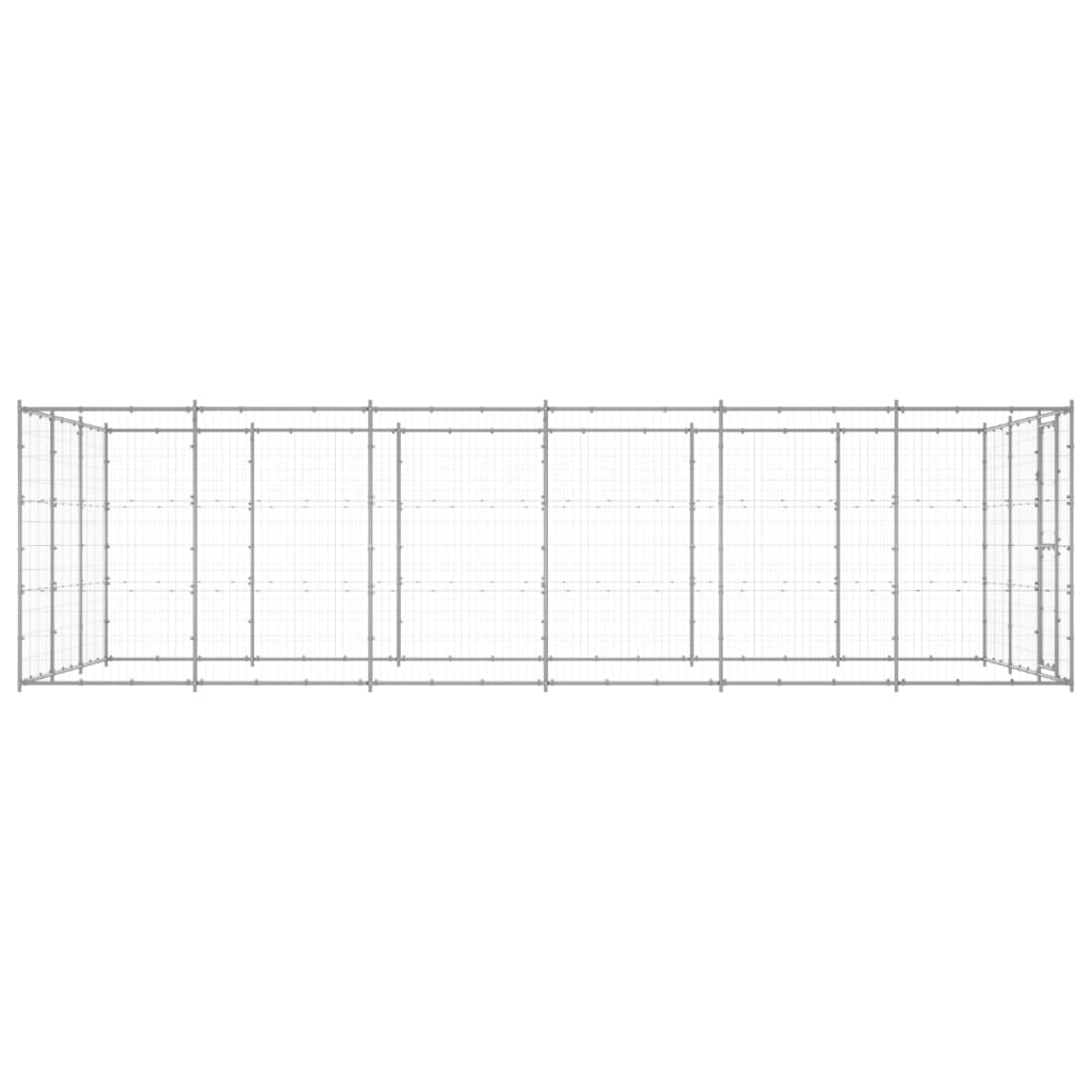 Kültéri horganyozott acél kutyakennel 21,78 m² - Image 4
