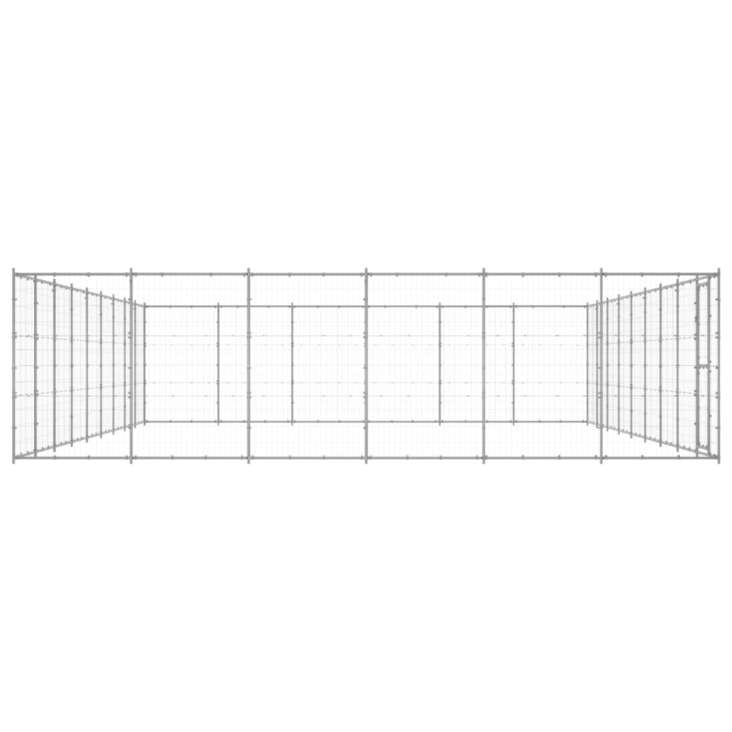 Kültéri horganyozott acél kutyakennel 65,34 m² - Image 4