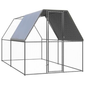 Kültéri horganyzott acél tyúkól 2 x 4 x 2 m