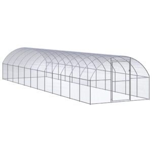 Kültéri horganyzott acél tyúkól 3 x12 x 2 m