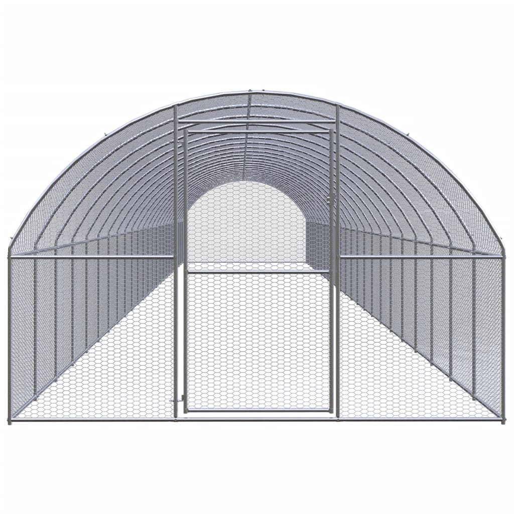 Kültéri horganyzott acél tyúkól 3 x 24 x 2 m - Image 2