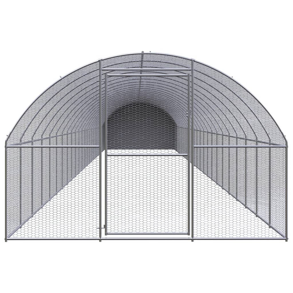 Kültéri horganyzott acél tyúkól 3 x 24 x 2 m - Image 2