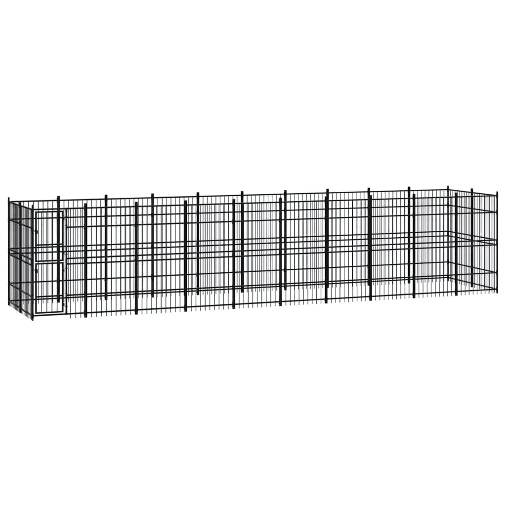 Acél kültéri kutyakennel 18,43 m²