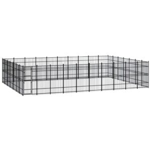 Acél kültéri kutyakennel 64,51 m²