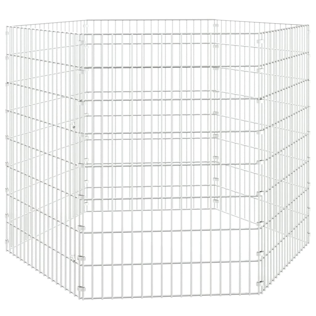 6 paneles horganyzott vas szabadon álló állatketrec 54 x 80 cm - Image 2