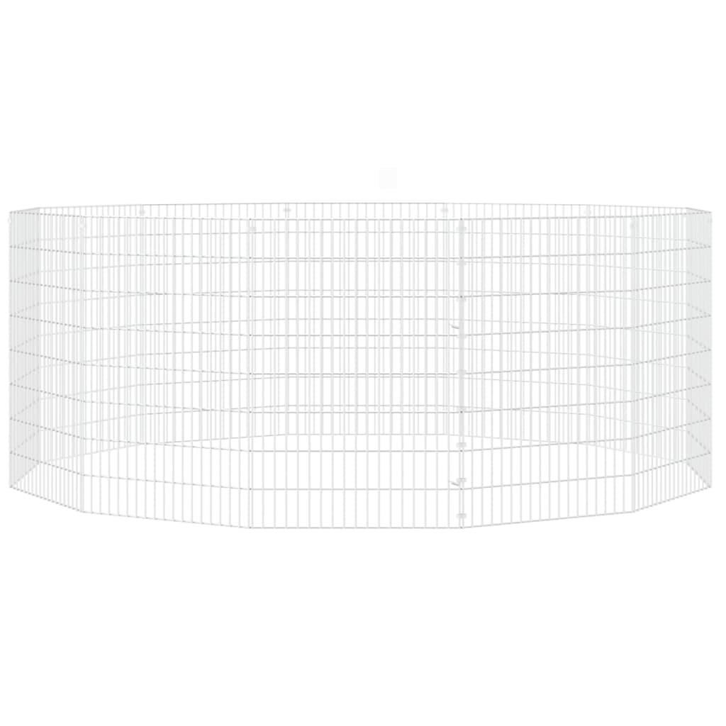 12 paneles horganyzott vas szabadon álló állatketrec 54 x 80 cm - Image 5