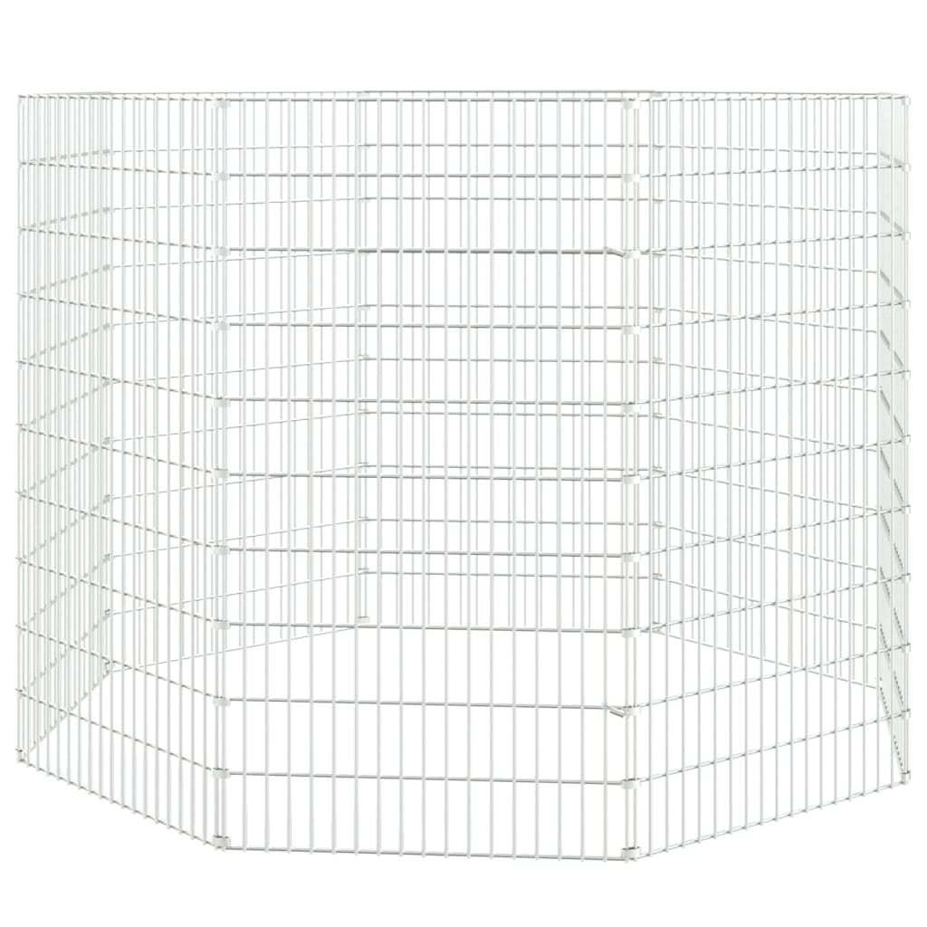 8 paneles szabadtartású állatkert horganyzott vasból, 54 x 100 cm - Image 2