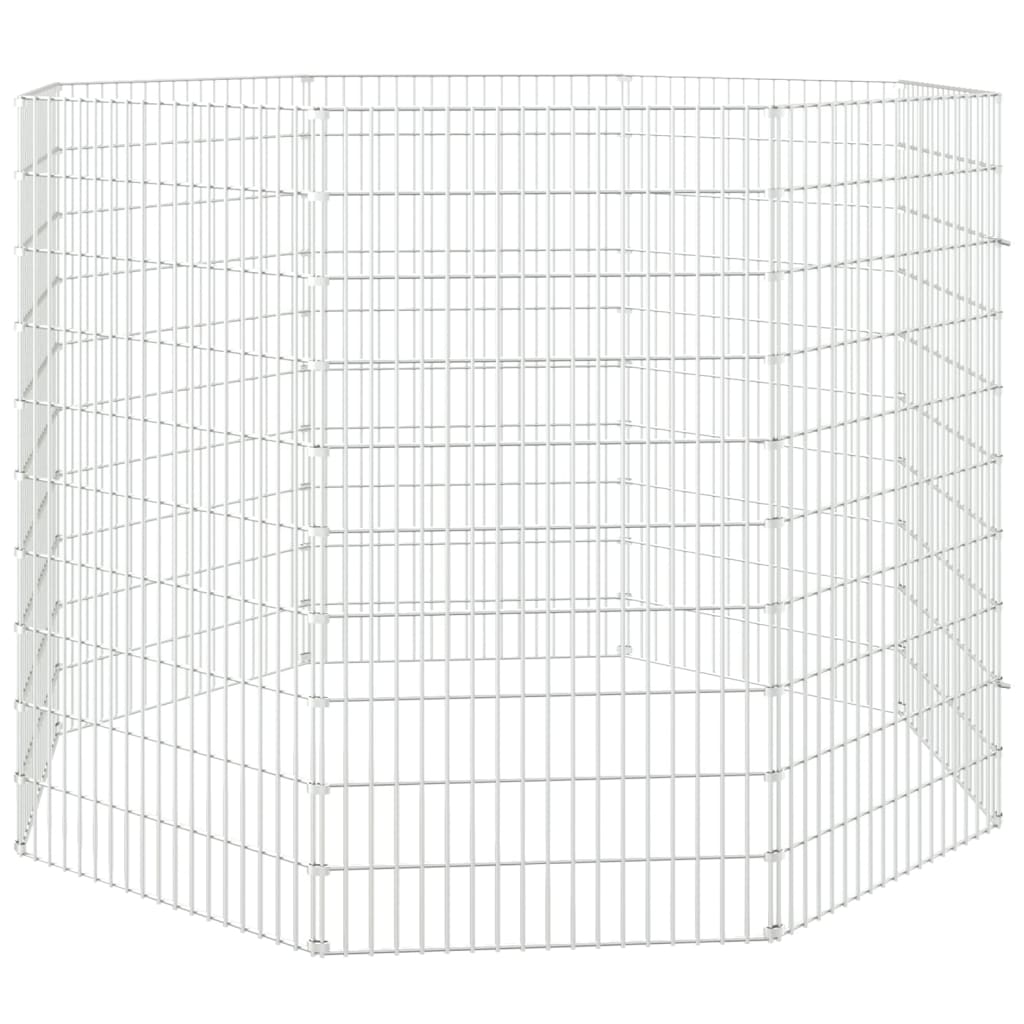 8 paneles szabadtartású állatkert horganyzott vasból, 54 x 100 cm - Image 5