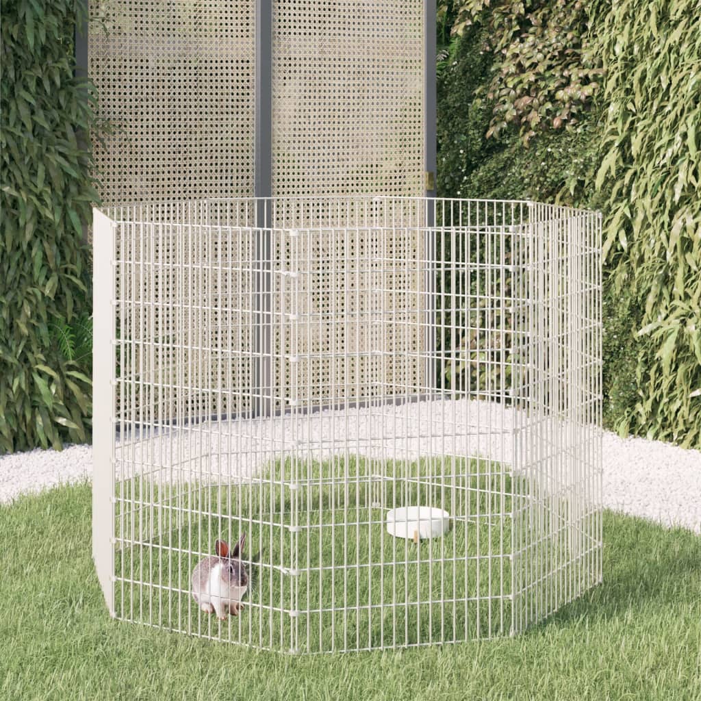8 paneles szabadtartású állatkert horganyzott vasból, 54 x 100 cm