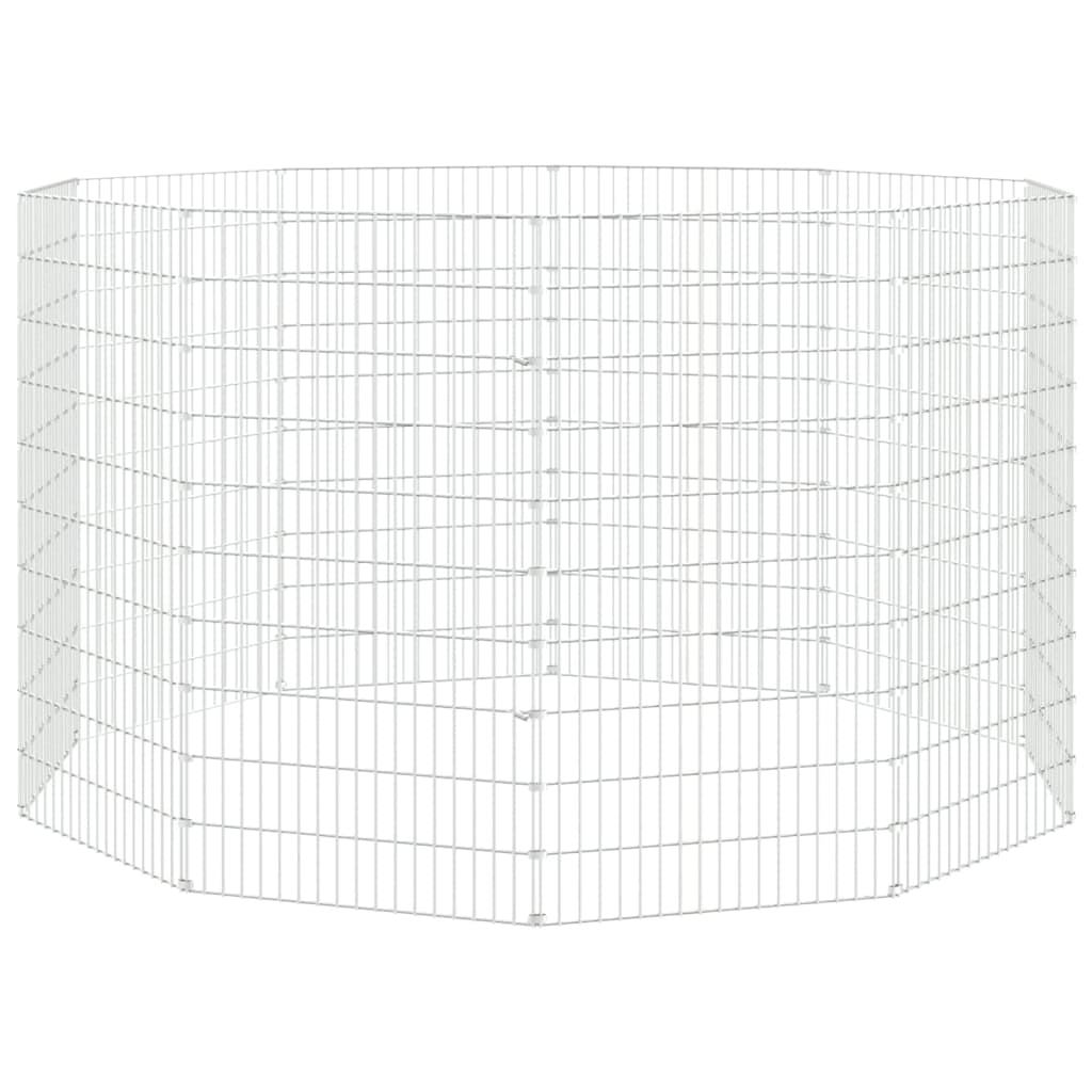 10 paneles horganyzott vas szabadon álló állatketrec 54x100 cm - Image 2