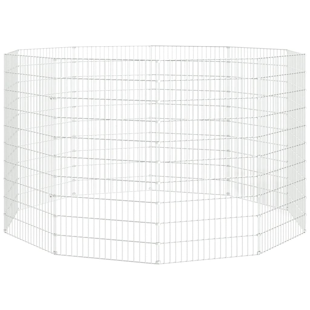 10 paneles horganyzott vas szabadon álló állatketrec 54x100 cm - Image 4