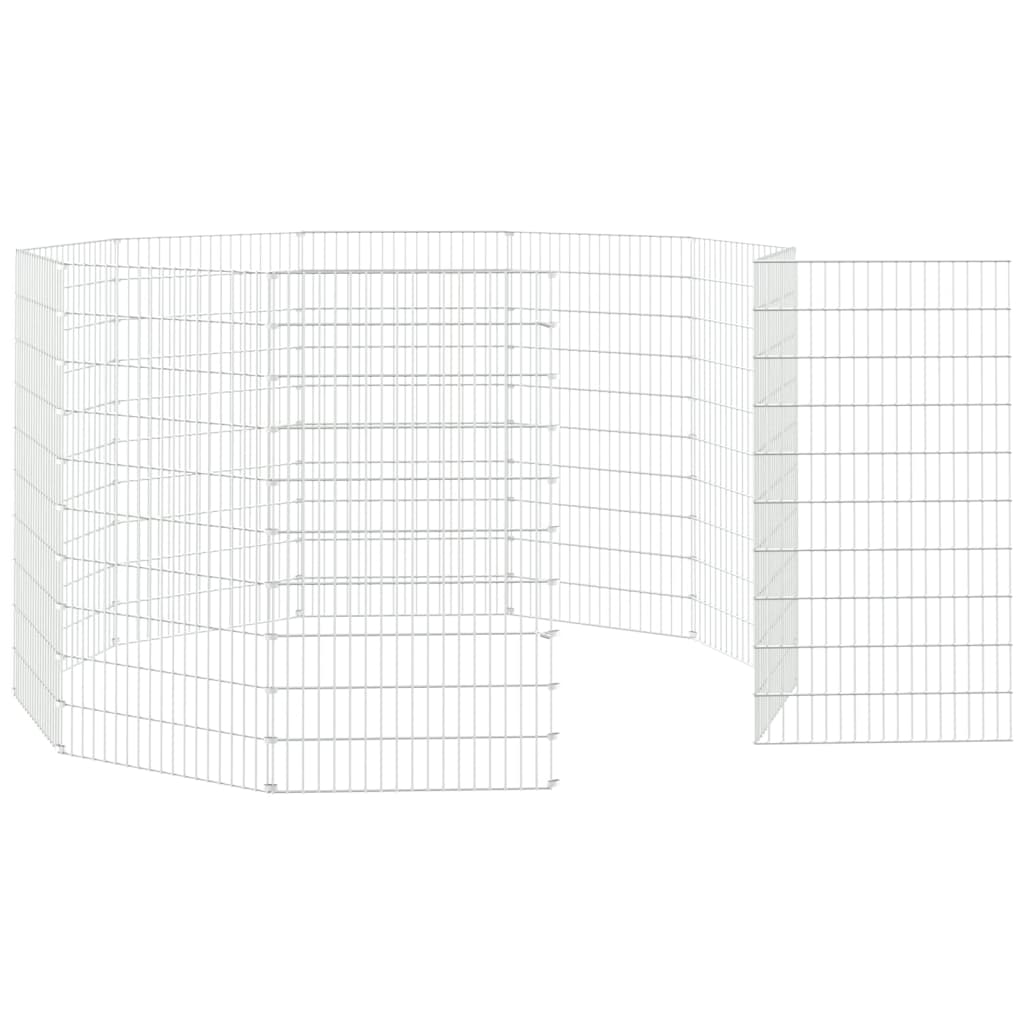 10 paneles horganyzott vas szabadon álló állatketrec 54x100 cm - Image 3
