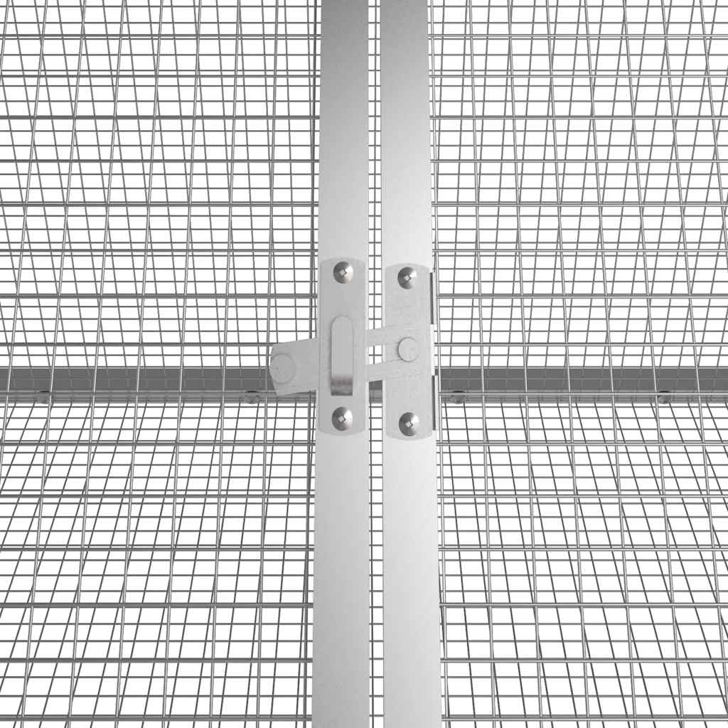 Antracitszürke horganyzott acél nyúlketrec 201,5x80,5x71 cm - Image 4