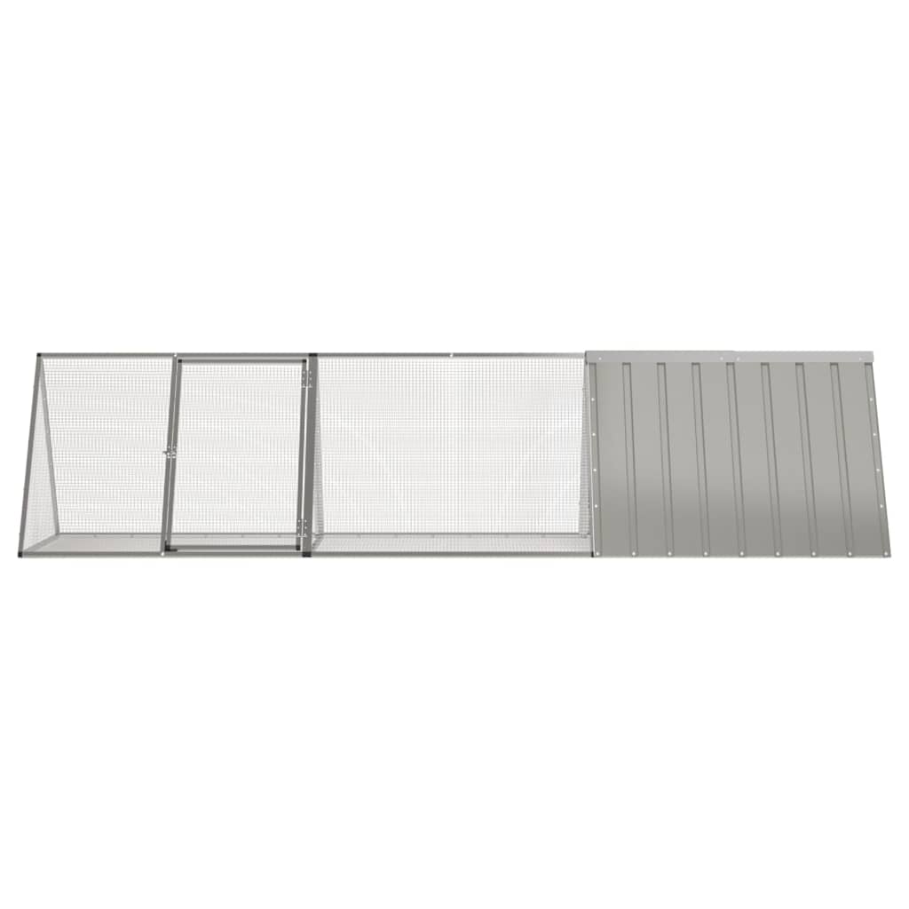 Szürke horganyzott acél nyúlketrec 302,5 x 80,5 x 71 cm - Image 2