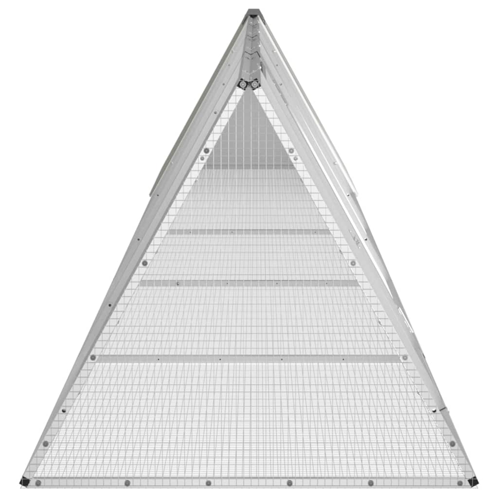 Szürke horganyzott acél nyúlketrec 504,5x80,5x71 cm - Image 3