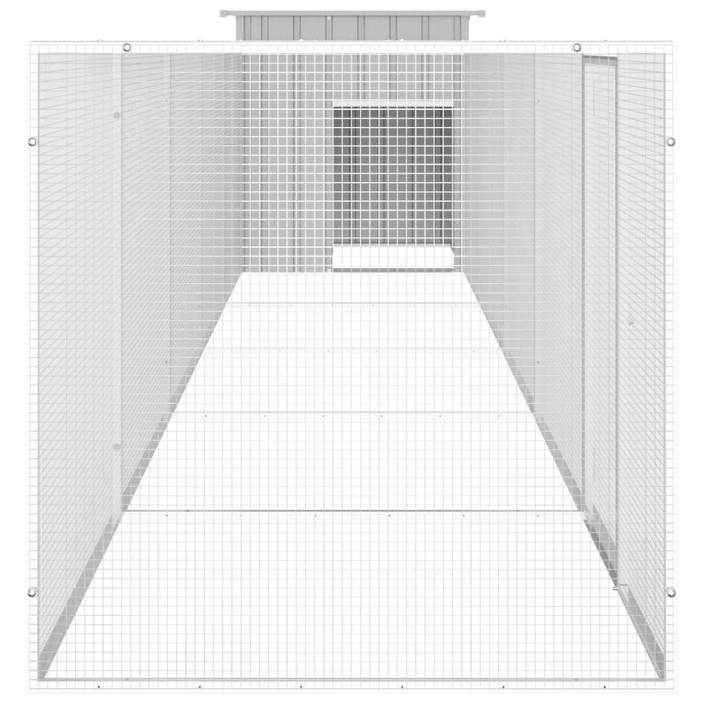 Szürke horganyzott acél csirkeketrec 600 x 91 x 100 cm - Image 3