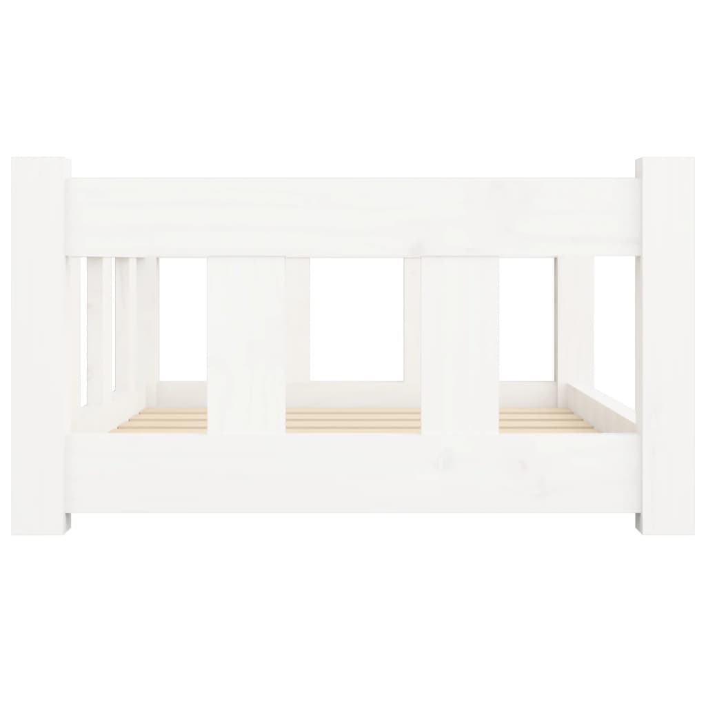 Fehér tömör fenyőfa kutyaágy 65,5 x 50,5 x 28 cm - Image 5