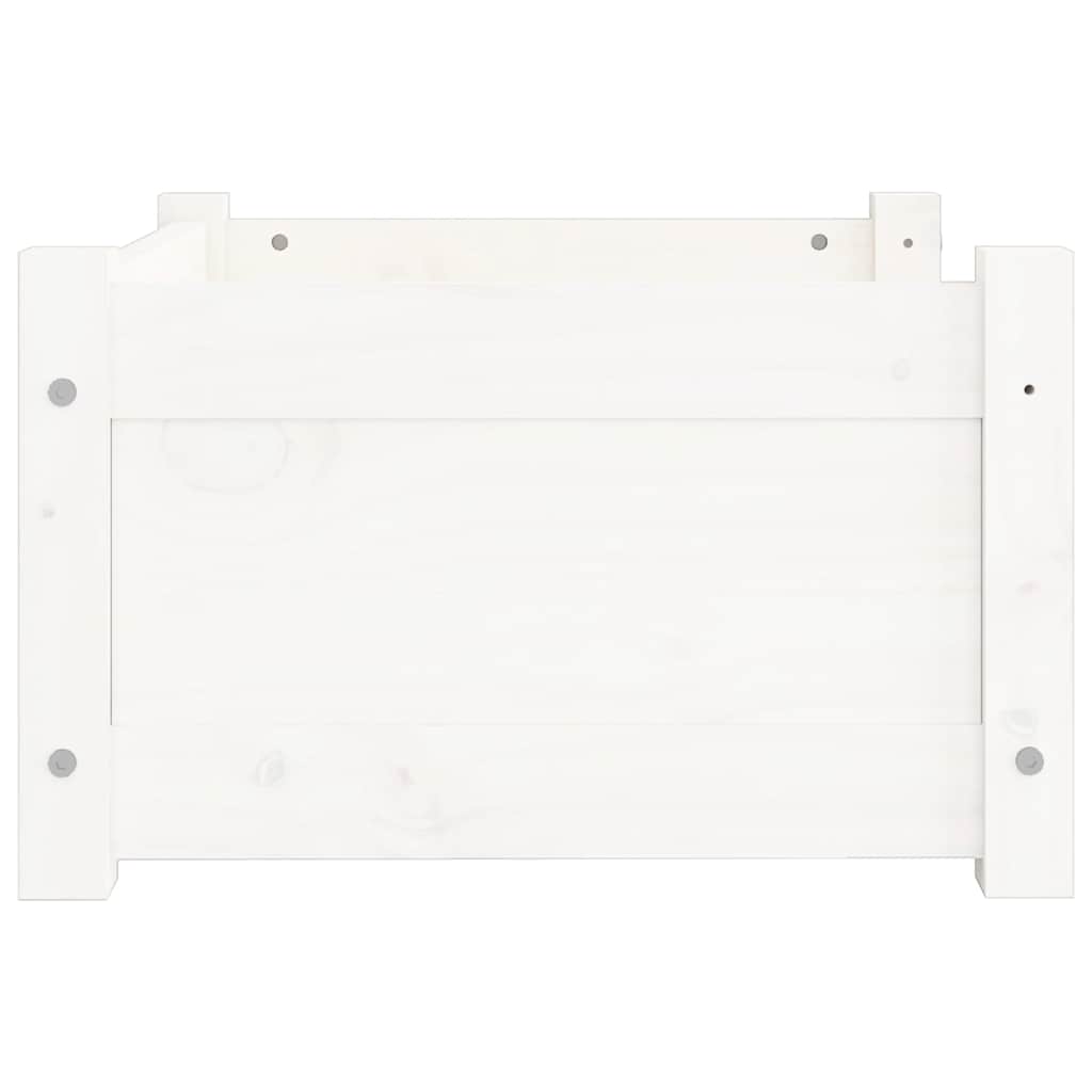 Tömör fenyőfa kutyafekhely fehér 55,5 x 45,5 x 28 cm - Image 5