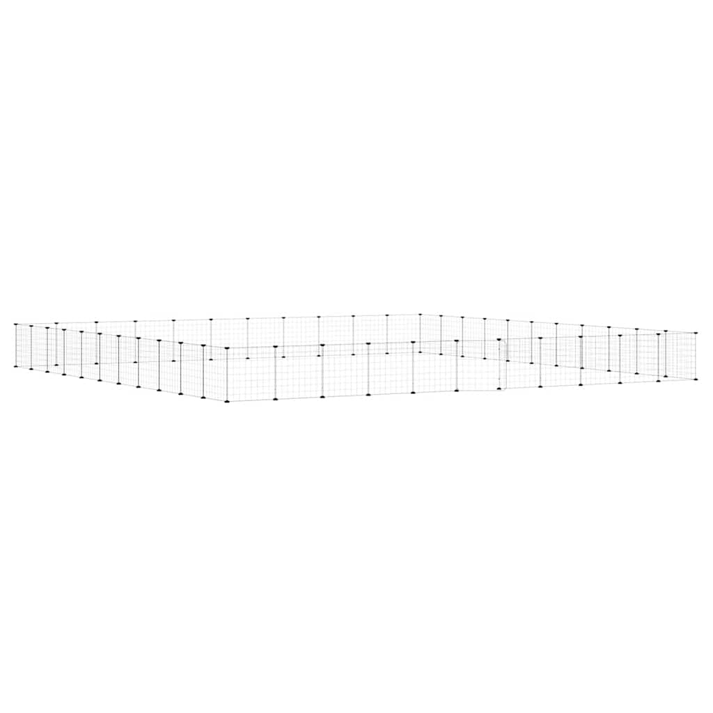 44 paneles fekete acél kisállatketrec ajtóval 385 x 385 x 35 cm - Image 2