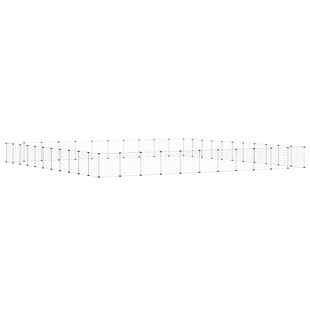 44 paneles fekete acél kisállatketrec ajtóval 385 x 385 x 35 cm - Image 3