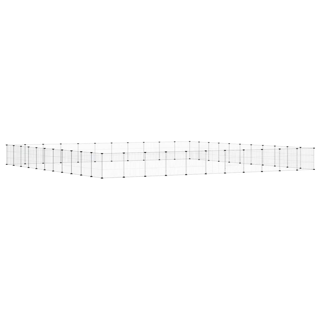 44 paneles fekete acél kisállatketrec ajtóval 385 x 385 x 35 cm - Image 2