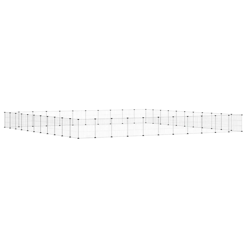 44 paneles fekete acél kisállatketrec ajtóval 385 x 385 x 35 cm - Image 4