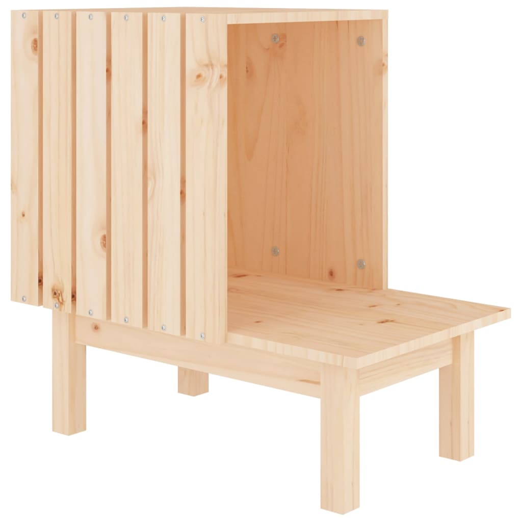 Tömör fenyőfa macskaház 60 x 36 x 60 cm - Image 2